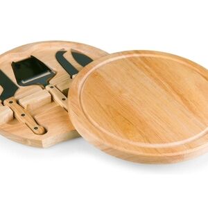 Wooden Cheese Board with Knives Set